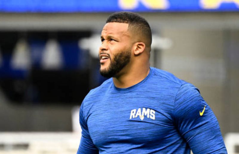 Aaron Donald Carolina Panthers v Los Angeles Rams